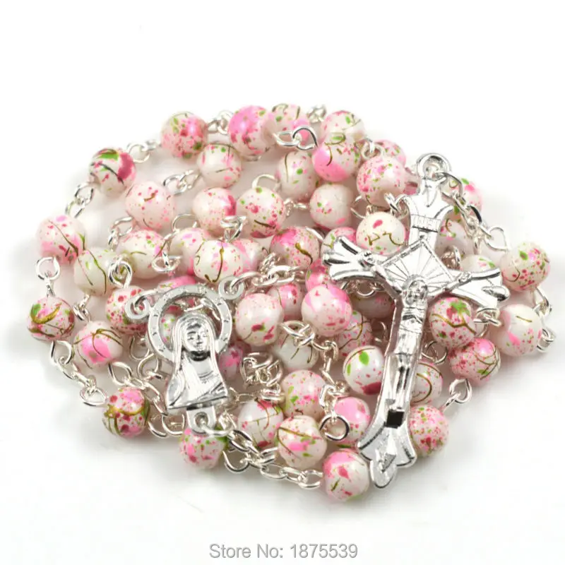 Красивые стеклянные круглые четки 6 цветов|catholic rosaries|rosary catholiccatholic rosary beads |