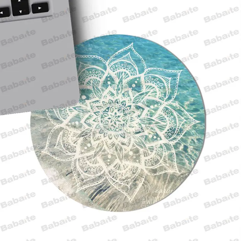 20x20cm Babaite красивый аниме Мандала Цветочный геймер игровой коврик для мыши Размер для 200*200*2 мм и 220*220*2 мм круглый коврик для мыши игровой коврик для мыши - Цвет: 20x20cm