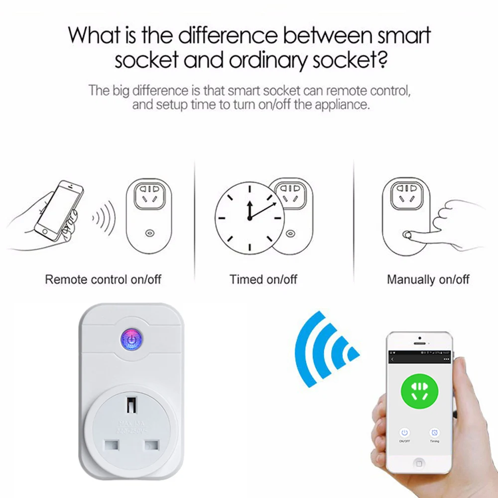 Wifi smart wall socket timer switch home plug | Обустройство дома