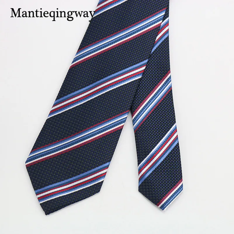 Mantieqingway 7 см мужские аксессуары для галстуков галстук в деловом стиле тонкие галстуки свадьба полосатый шеи галстуки Vestidos Галстуки