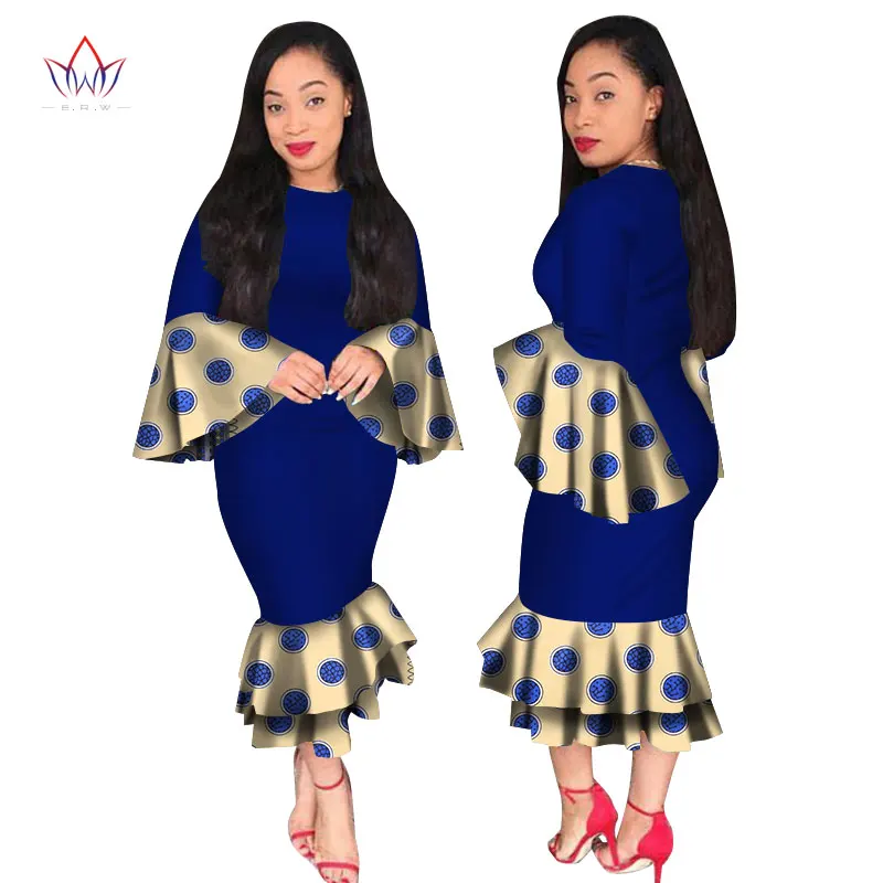 Женское длинное платье в африканском стиле с принтом Дашики и О образным вырезом