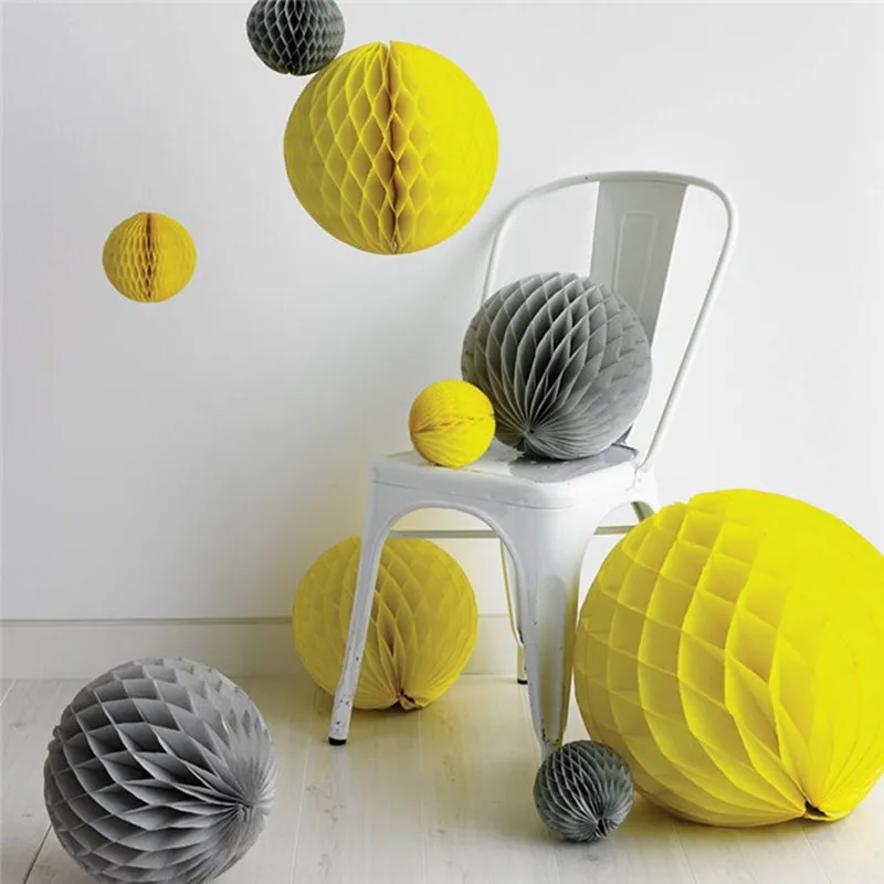 5 шт./лот декоративные красочные фонарики салфетка ячеистые шарики цветок