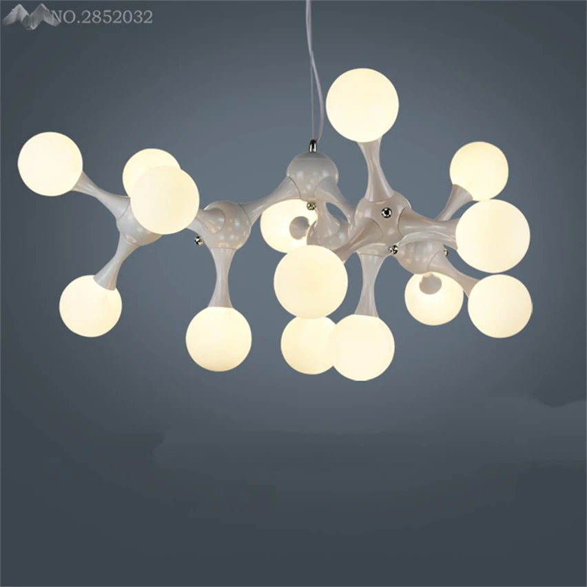 Современная креативная стеклянная люстра креативные светодиодные молекулярные
