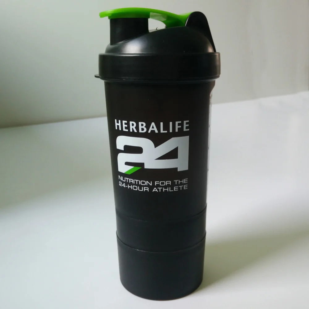 Трехслойная питательная бутылка для воды Herbalife 500 мл пищевой пластик Спортивная с