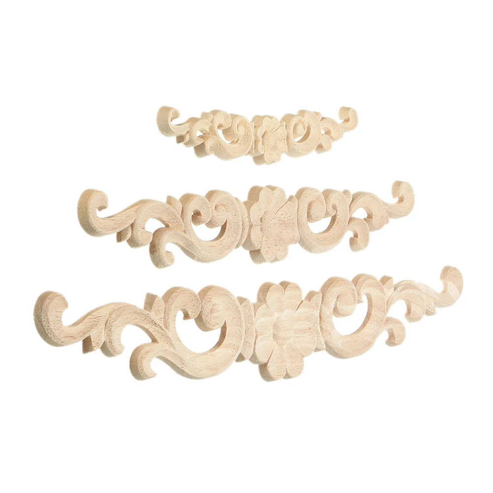 1 шт. новые декоративные цветочные деревянные наклейки с резьбой Угловые аппликации рамка Стены Двери Мебель резьба по дереву деревянные фигурки ремесла