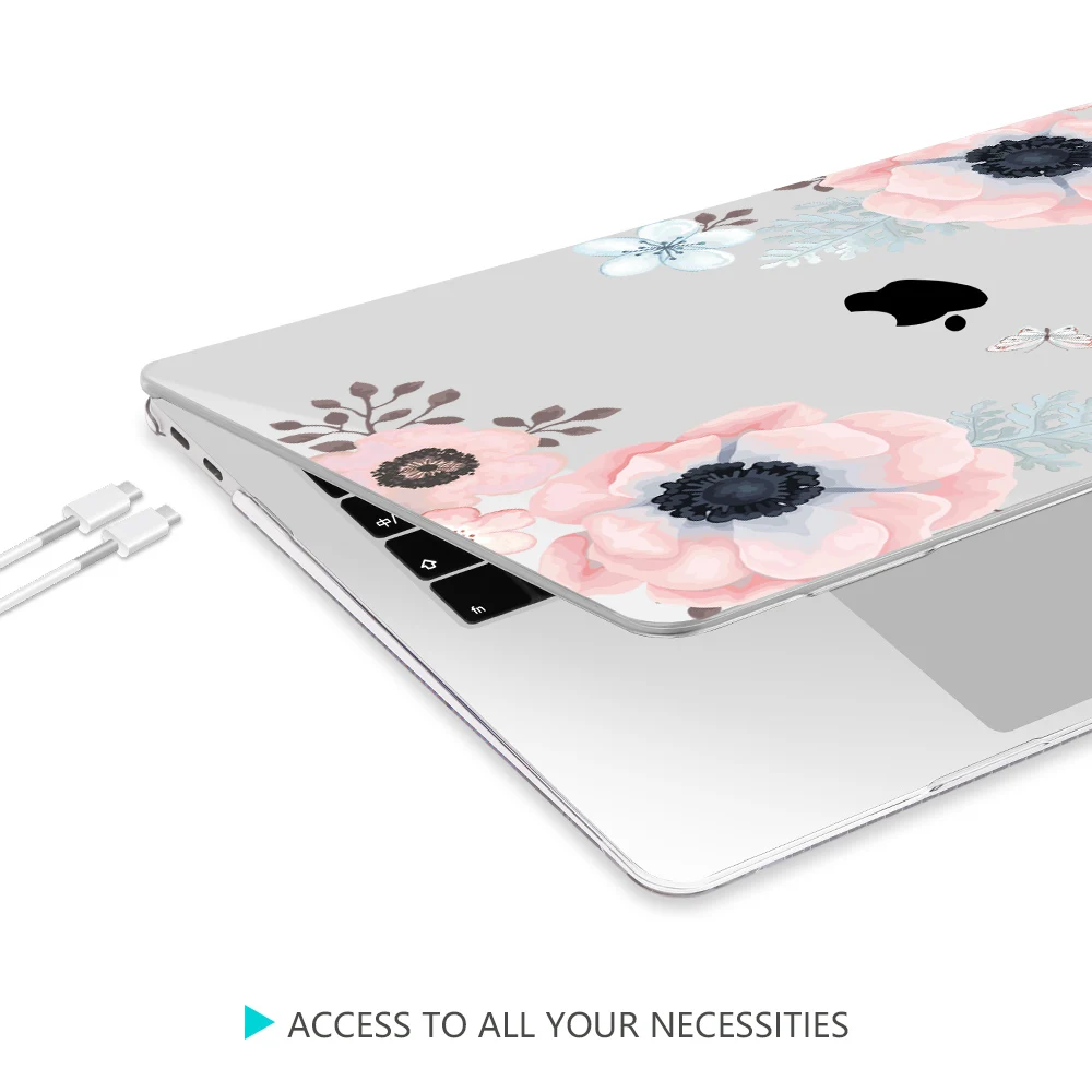 Чехол для ноутбука Redlai цвета кристально чистый для Macbook Pro 13,3 15,4 retina Air 13 дюймов A1932 для Macbook Pro 13 16 Touch bar