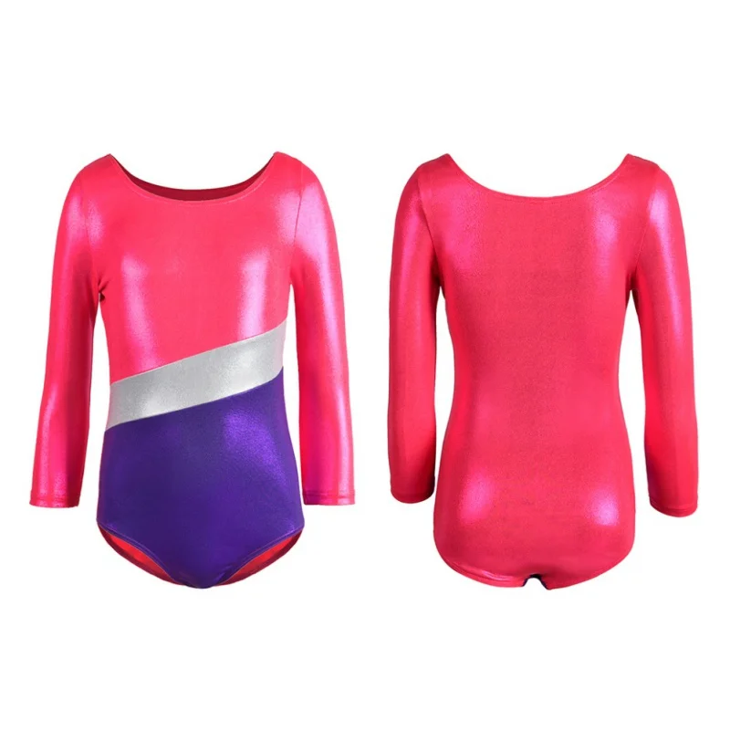 Детское платье для девочек балетное гимнастическое трико с длинными рукавами