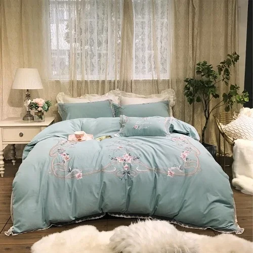 bedding set 8 600TC комплект постельного белья из толстого хлопка белого и розового цвета, простыня, пододеяльник, постельное белье linge de lit ropa de cama - Цвет: bedding set 8