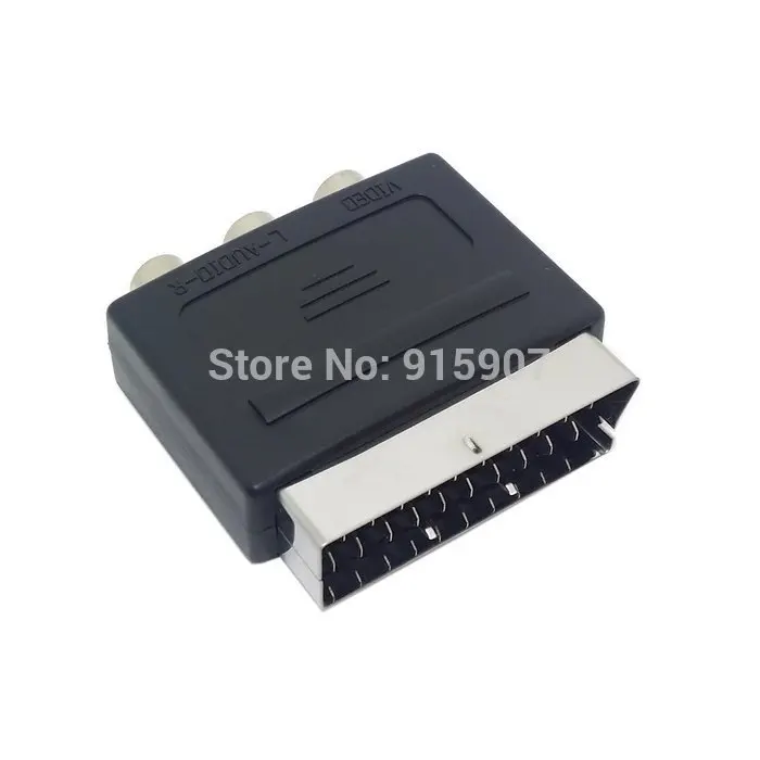 Xiwai Cablecc аудио видео композитный 3 RCA AV для Scart 21pin адаптер Microsoft Xbox & Europe HDTV|Кабели