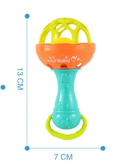 T4 random color Детские игрушки для малышей интеллект захватывающие десны Пластиковые Ручная погремушка Смешные развивающие погремушки мобильные игрушки подарки на день рождения - Цвет: T4 random color