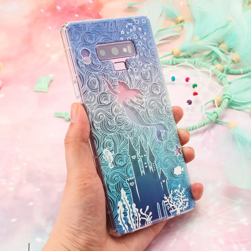 style 3 Чехол для samsung Galaxy Note 9 Note 10 Pro Note10 Plus, мягкий силиконовый чехол с изображением русалки, милый прозрачный чехол - Цвет: style 3