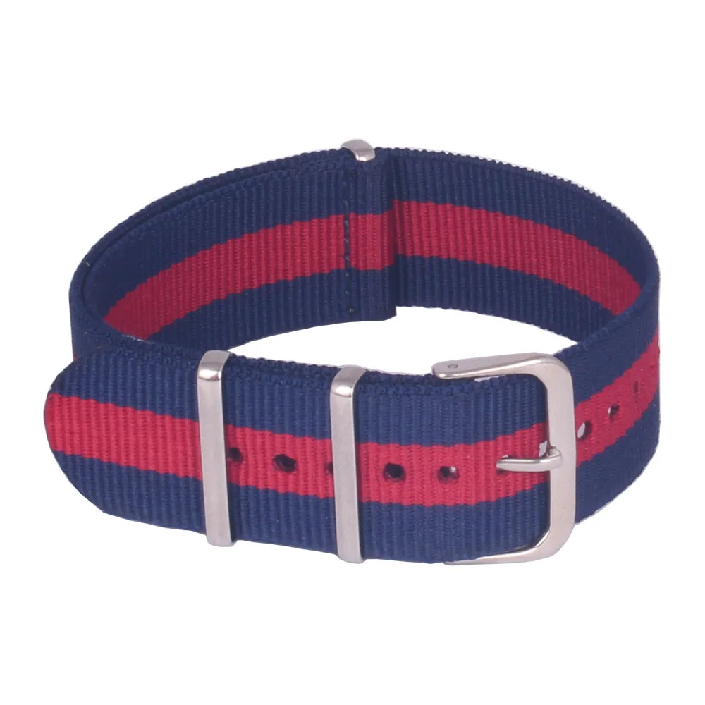 

Hot Retro Classic Watch 18 mm Army Navy Red Military nato fabric Woven Nylon watchband Strap Band Buckle belt 18mm accessories
