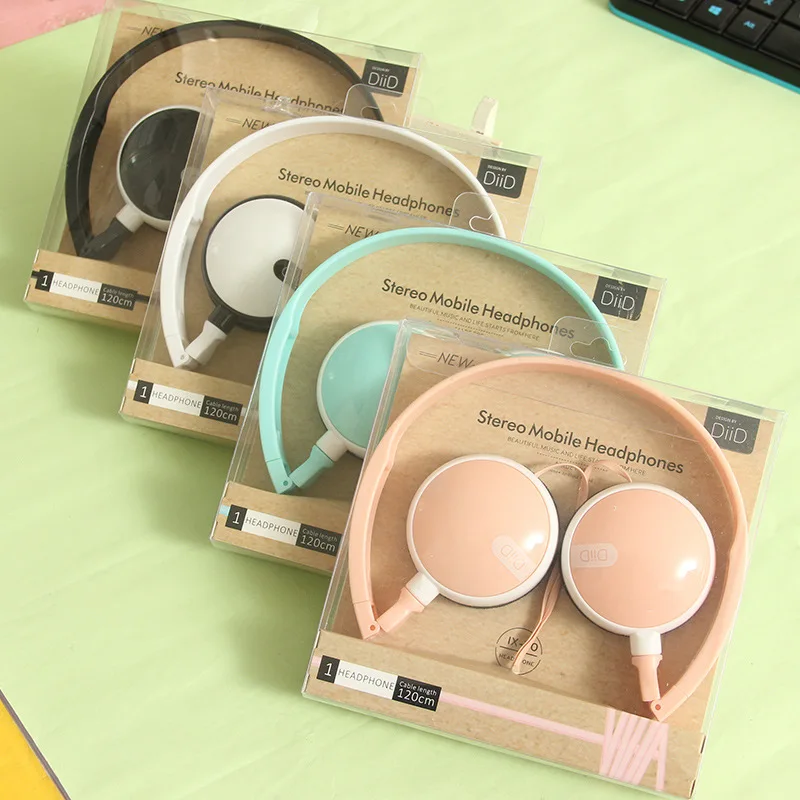 2016 Милые Девушки Наушники Конфеты Цвет Складной Гарнитура 3.5 мм для Mp3 Mp4