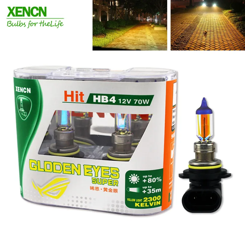 XENCN HB4 9006 12 в 70 Вт 2300 К золотой глаз Супер Желтый светильник автомобильные лампы