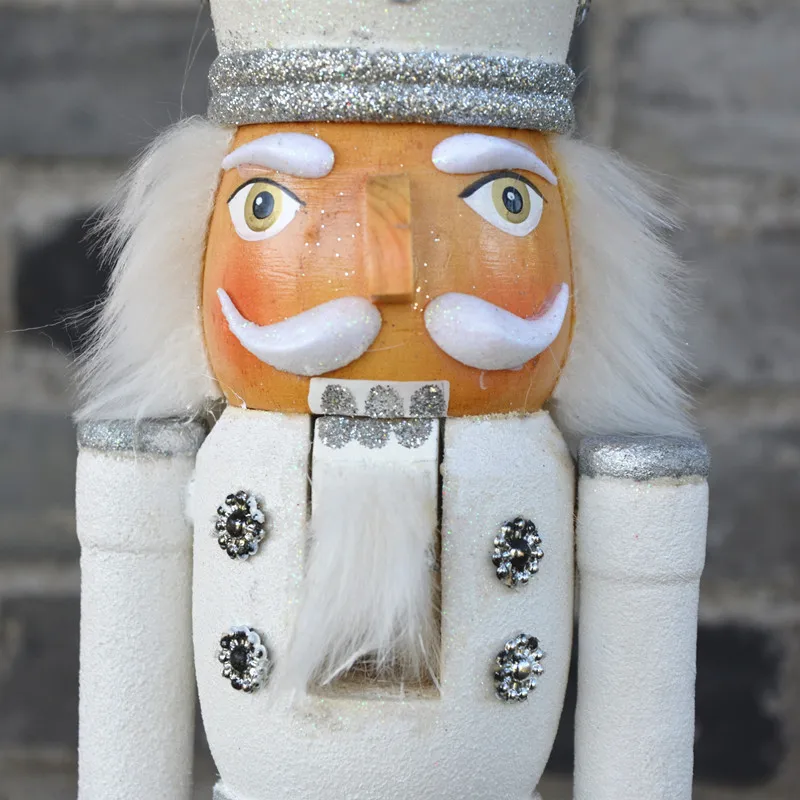 38 см King Nutcrackers colletction Оригинальный Деревянный Серебряный Блестящий Щелкунчик