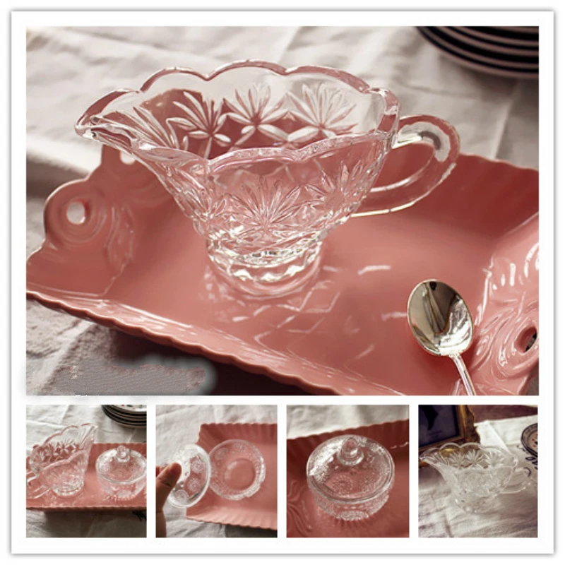 Изысканное Хрустальное резное стекло ведро для сока из расторопши сахарница