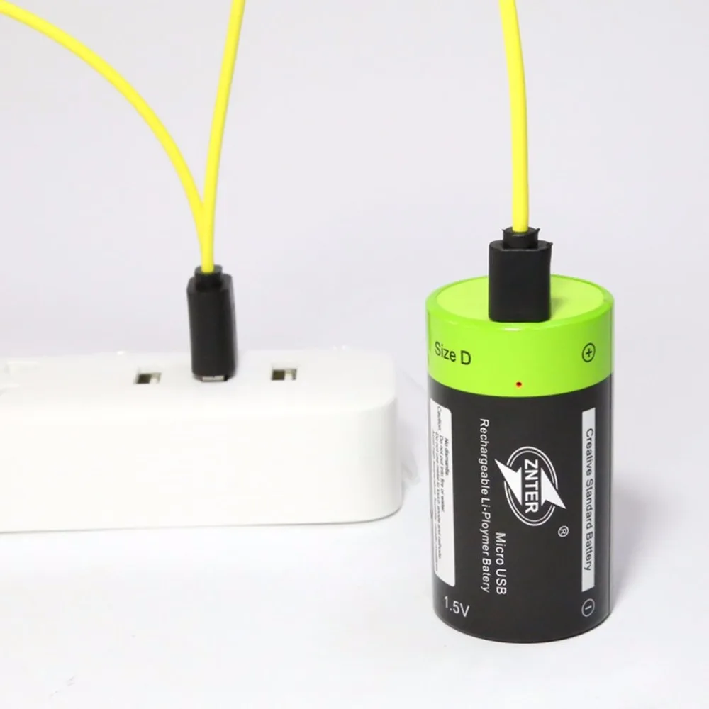 Аккумулятор ZNTER 1 5 в 4000 мАч аккумуляторные батареи Micro USB аккумулятор D Lipo LR20 для