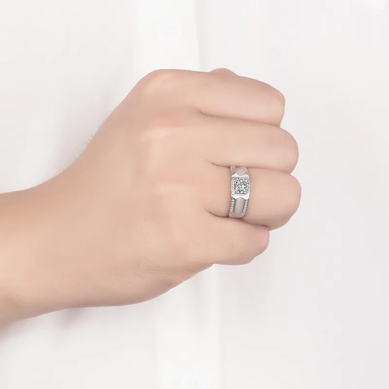 Hapiship 925 2019 серебро для мужчин Jewelry личность CZ открытие камень кольцо модные