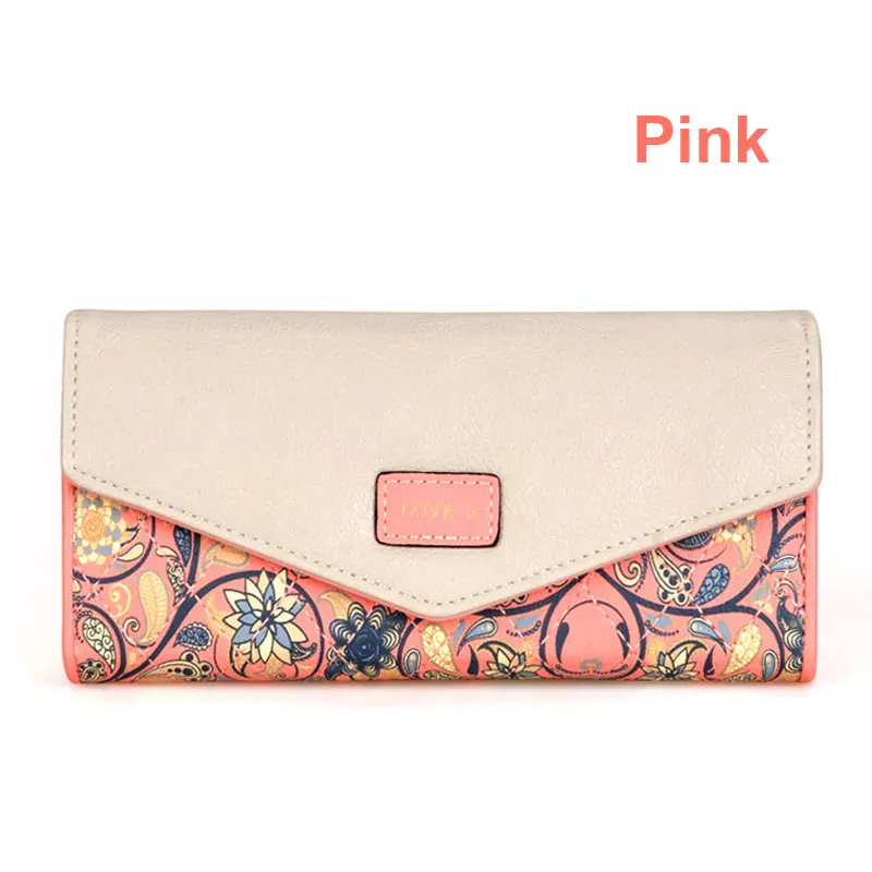 Pink UHHBCCR, женский длинный клатч, кошелек, большая емкость, кошельки, женский кошелек, женские кошельки, карман для телефона, держатель для карт, Carteras - Цвет: Pink