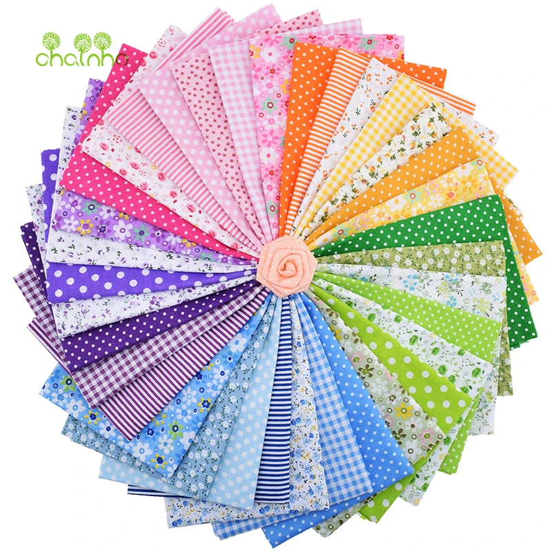 35 шт./лот простая тонкая хлопковая ткань Лоскутная Ткань для самостоятельного