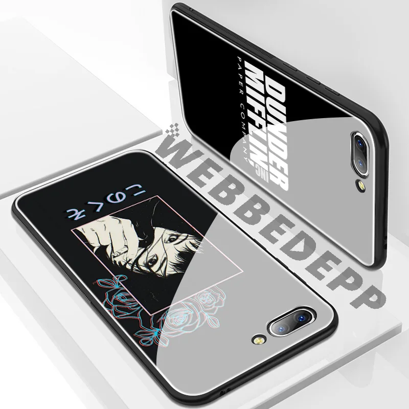 WEBBEDEPP The Office Tv Shows Tempered Glass Case for Huawei Mate 20 P20 P10 P Smart 2019 2018 &amp Honor 10 9 8X 7A Lite Pro |