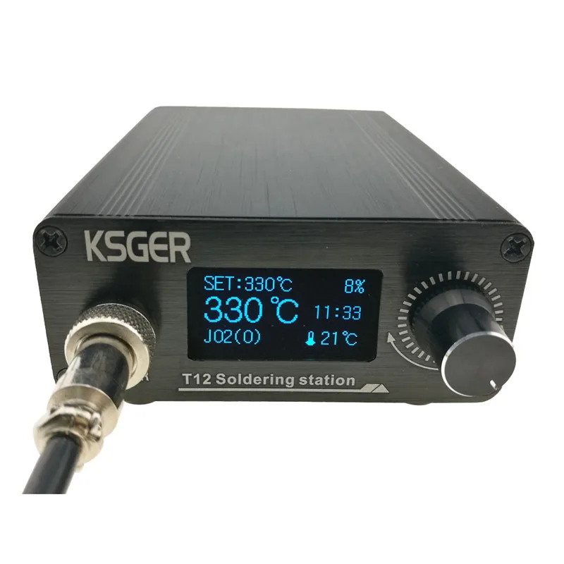 KSGER мини V2.1S T12 900-M Температура контроллер паяльная станция с металлической чехол мощный источник питания 9501 паяльник 70 W