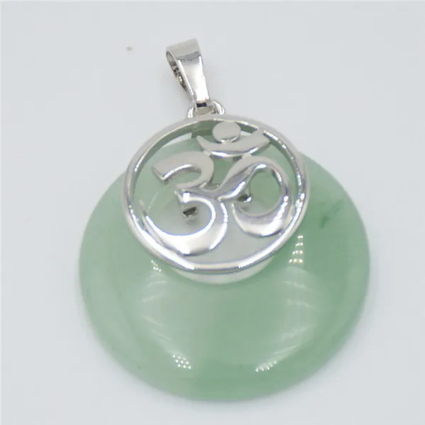 Green Aventurine Розовый натуральный камень с кварцевым тигровым глазом фиолетовая кристальная подвеска серебристого цвета 3D Подвески женские ожерелья подвески рейки Йога ювелирные изделия - Окраска металла: Green Aventurine