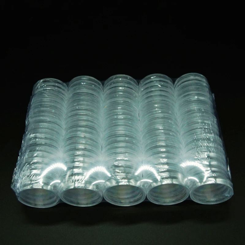 Коллекция монет протектор прозрачный Чехол Дисплей чехол s памятные монеты контейнеры круглая прозрачная коробка капсулы для монет