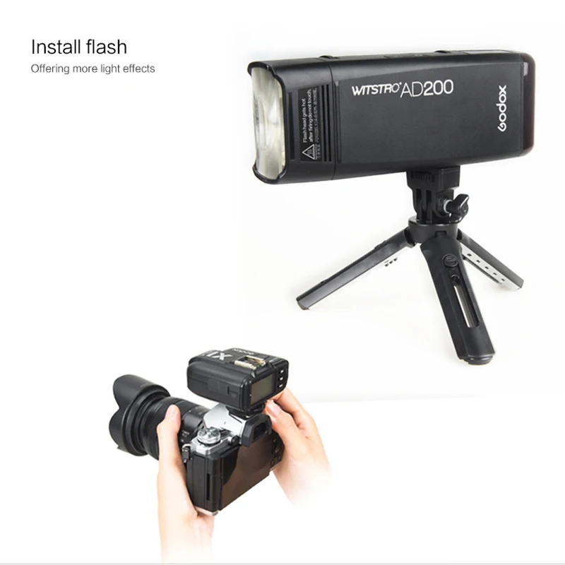 Godox MT-01 мини штатив складной Настольный Стенд Ручка-стабилизатор для смартфонов DSLR камера Godox AD200 A1 вспышка светодиодный свет видео