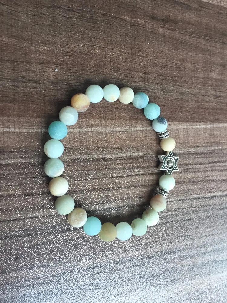 8 мм матовый Амазонит браслет из натурального камня шестиугольный для женщин и