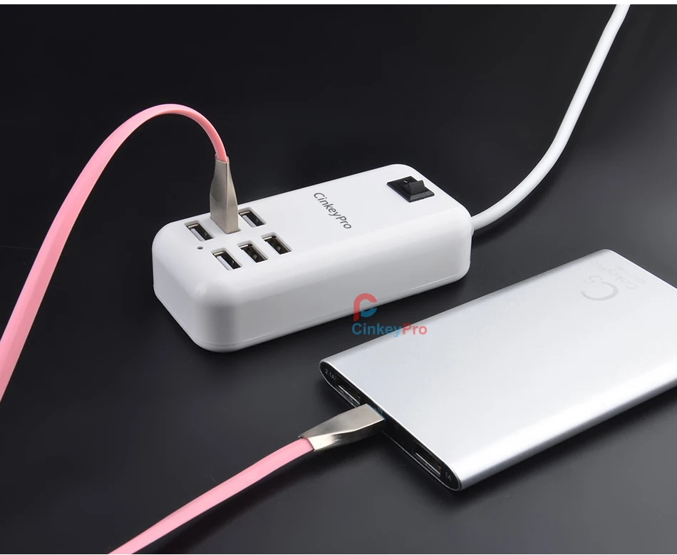 CinkeyPro ЕС Plug 6 портов несколько настенных USB зарядное устройство 15 Вт 3A смарт-адаптер мобильный телефон планшет зарядное устройство для iPhone iPad
