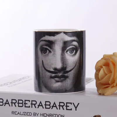 Фиолетовый Подсвечник для лица человека Diy ручной работы свечи банка Ретро Lina ящик для хранения лица керамический Caft предмет интерьера, украшение коробка для хранения - Цвет: Фиолетовый