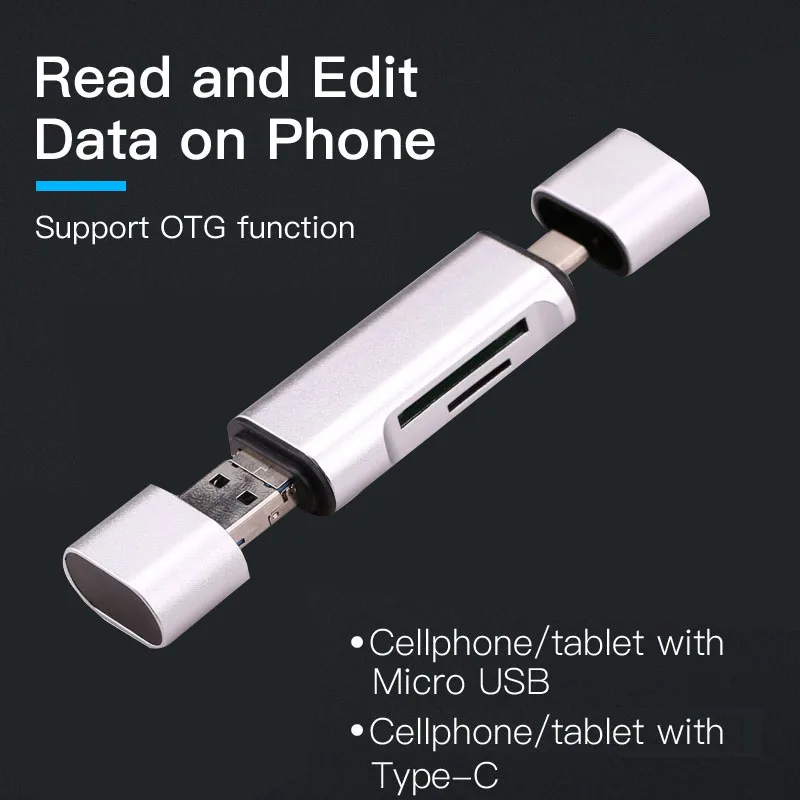 Все в 1 usb type C кард-ридер SDHC SD карта памяти Micro SD ридер USB C Micro USB адаптер памяти для Macbook Android Phone PC