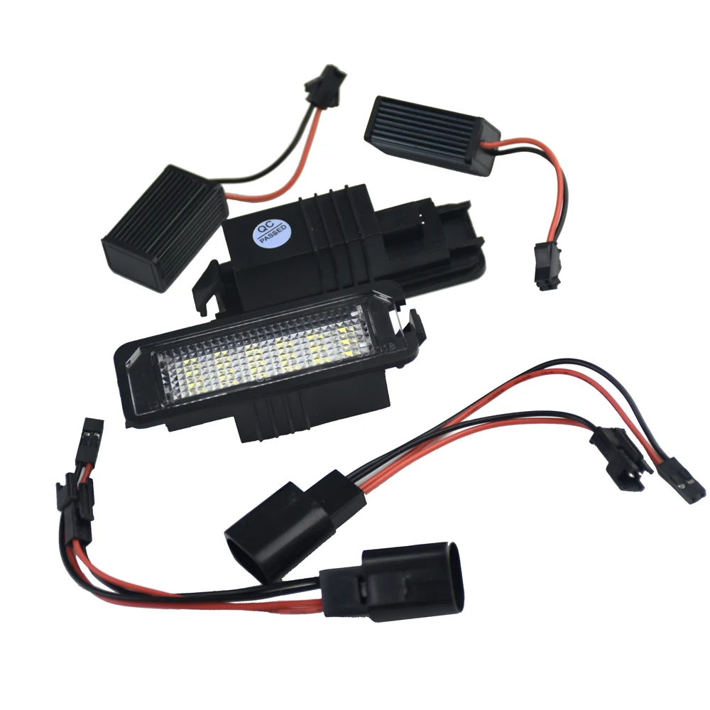 Светодиодная подсветка для номерного знака 2 шт. 24SMD VW Golf 6 VI 5 V GTI Passat B6 CC Seat Leon Altea