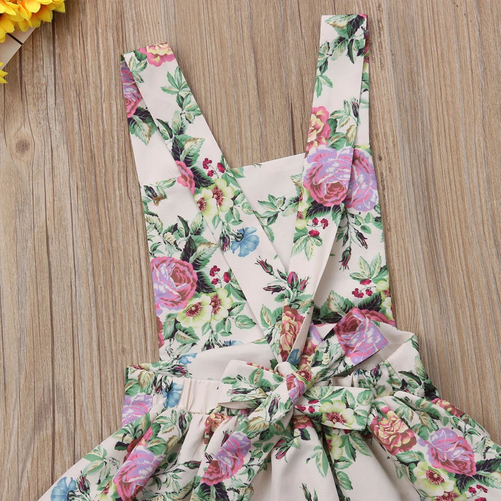 Emmababy/Новое поступление платье с цветочным принтом и поясом для девочек от 80 до 120