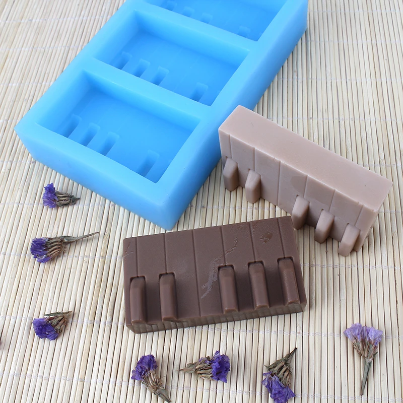 Силиконовая форма для мыла ручной работы фортепианной клавиатуры инструмент