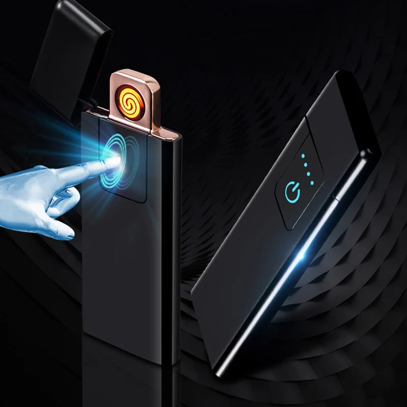 Электрический USB Перезаряжаемый беспламенный Тесла катушки сигареты двойной зажигалка