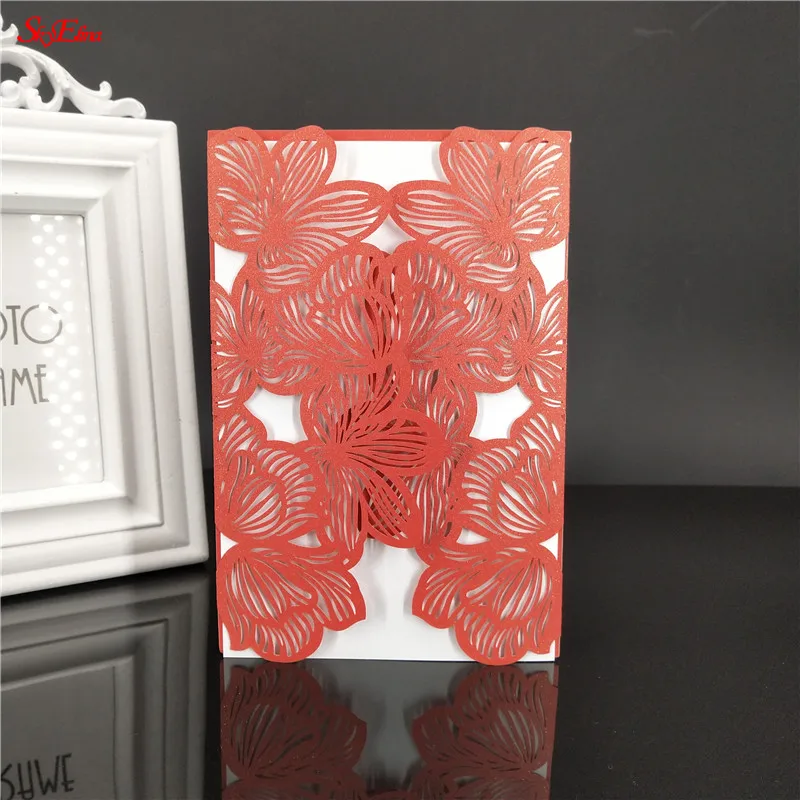 1 шт. свадебные приглашения с лазерной гравировкой | Дом и сад