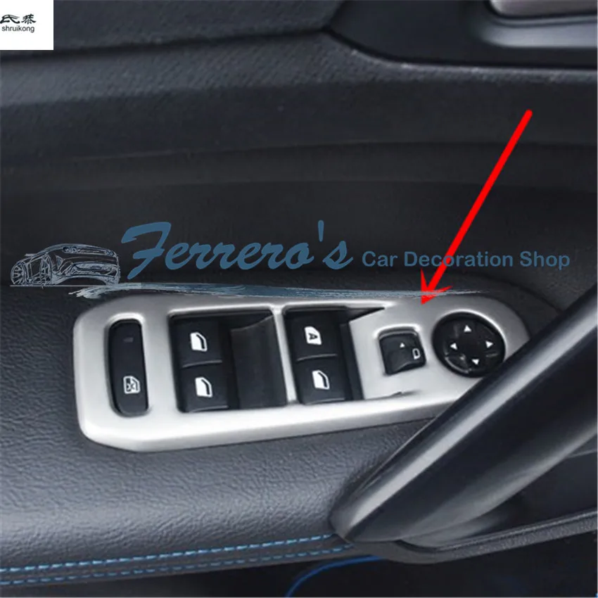 

4PCS/LOT Car Sticker Car Accessories ABS Window Lift Panel Decorative Cover For 2015 2016 2017 Peugeot 308 T9