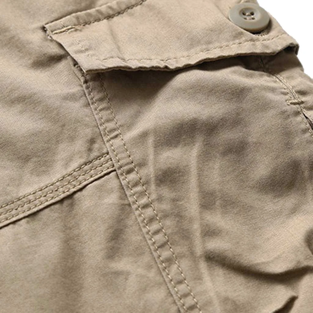 Шорты мужские хлопковые с множеством карманов модные брендовые комбинезоны