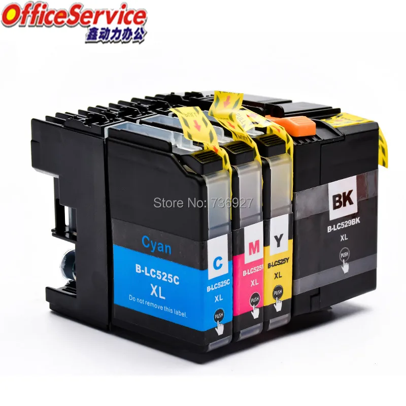 Совместимый чернильный картридж LC529 LC525 чернила для струйного принтера Brother DCP J100