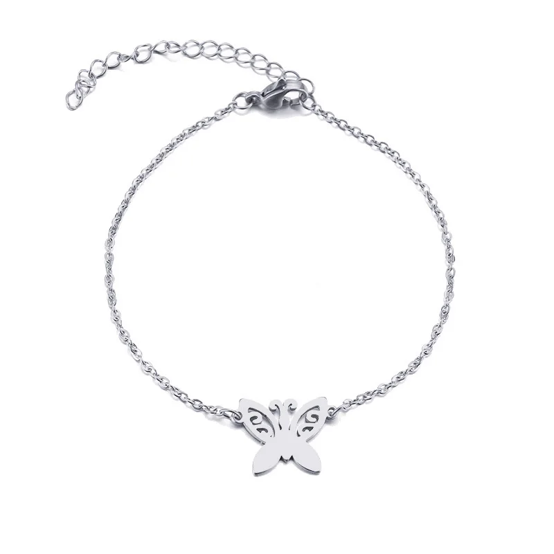 Женский браслет из нержавеющей стали CACANA золотистого и серебряного цвета с