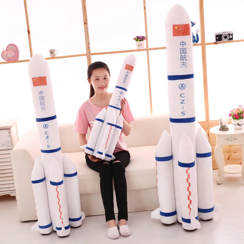 

Candice guo plush toy China aerospace Space flight Launcher Simulation Rocket Model CN-5 creat rest pillow cushion baby gift 1pc