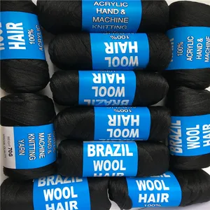 Imported Free Shipping Wholesale New Brazilian Wool Hair African Hair Yarn for Braiding 10pcs