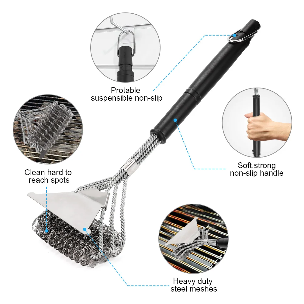 Щетка для гриля без щетины безопасная очистка проволоки профессиональные