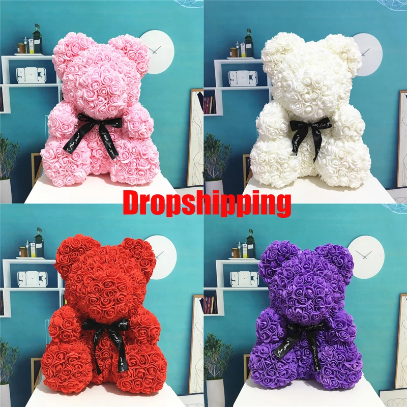 

Искусственные цветы, розовый медведь, пластиковая пена, розовый цветок, плюшевый мишка, подарок на день Святого Валентина, День рождения, ве...