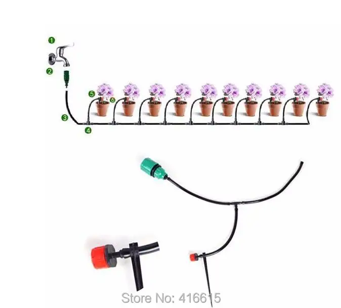 DIY микро система капельного орошения автоматический полив садовый шланг наборы с