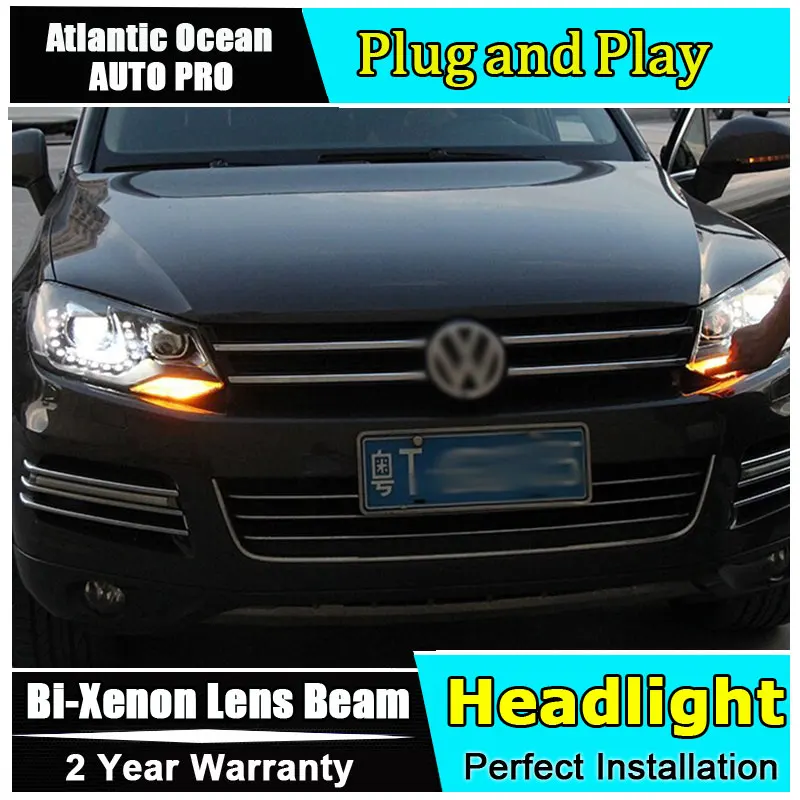 2011-2014 для vw touareg фары автомобиля Тюнинг автомобилей светодиодный DRL слезы глаза