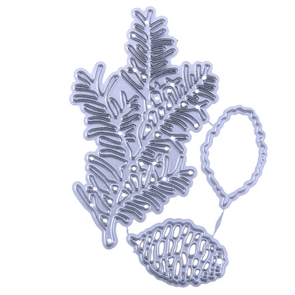 3 шт./компл. фотоальбом сосновый конус DIY трафарет тиснение металла милый