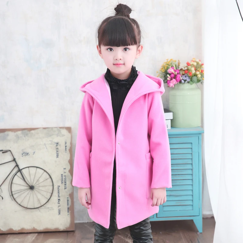 2018 Brand Girls Autumn Spring Coat Kid Long Sleeve Christmas School Cute Hooded Outerwear Girl Fashion Jacket Clothes | Детская одежда